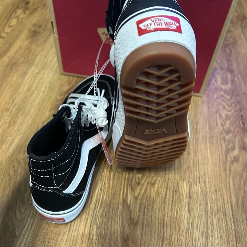 VANS filmore tapered black platform lace up shoes sneakers women’s 7.5 new - Picture 5 of 7